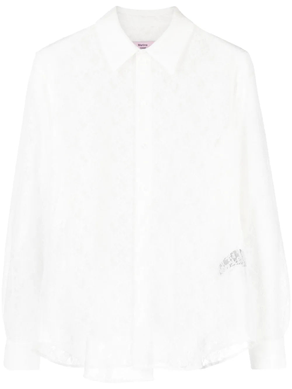 Floral-Lace Wrap Shirt