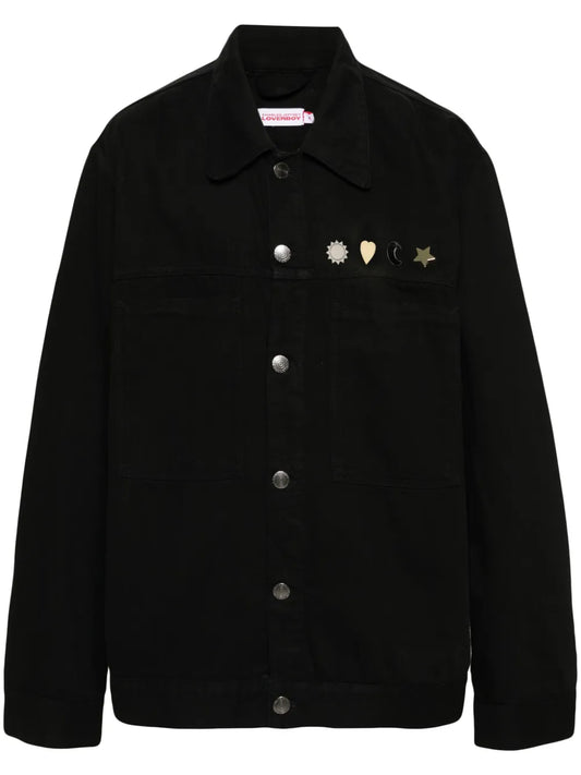 Stud-Detail Denim Jacket