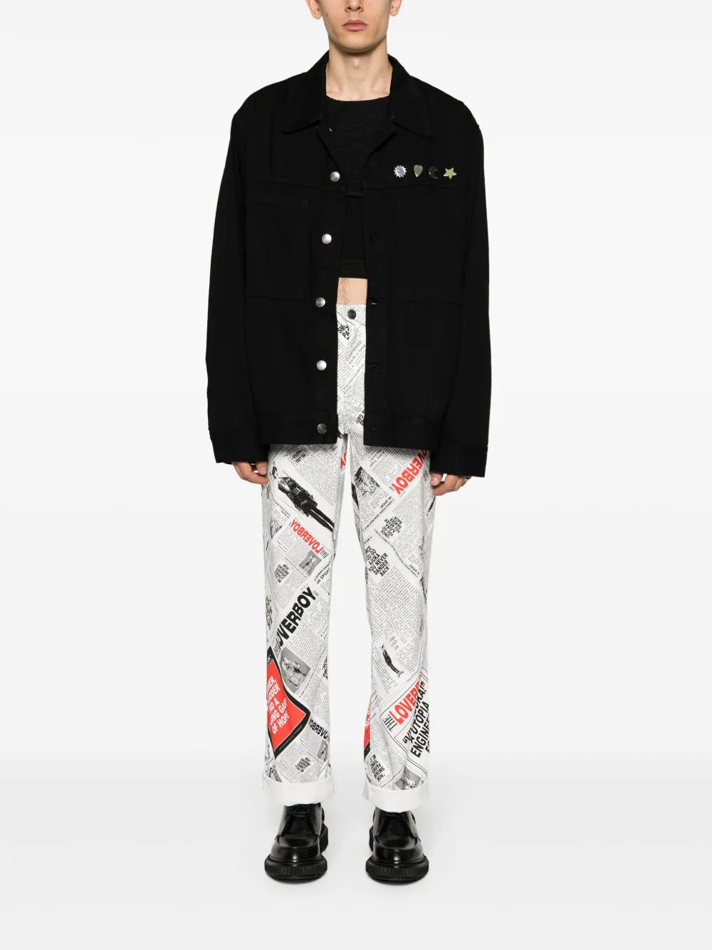 Stud-Detail Denim Jacket