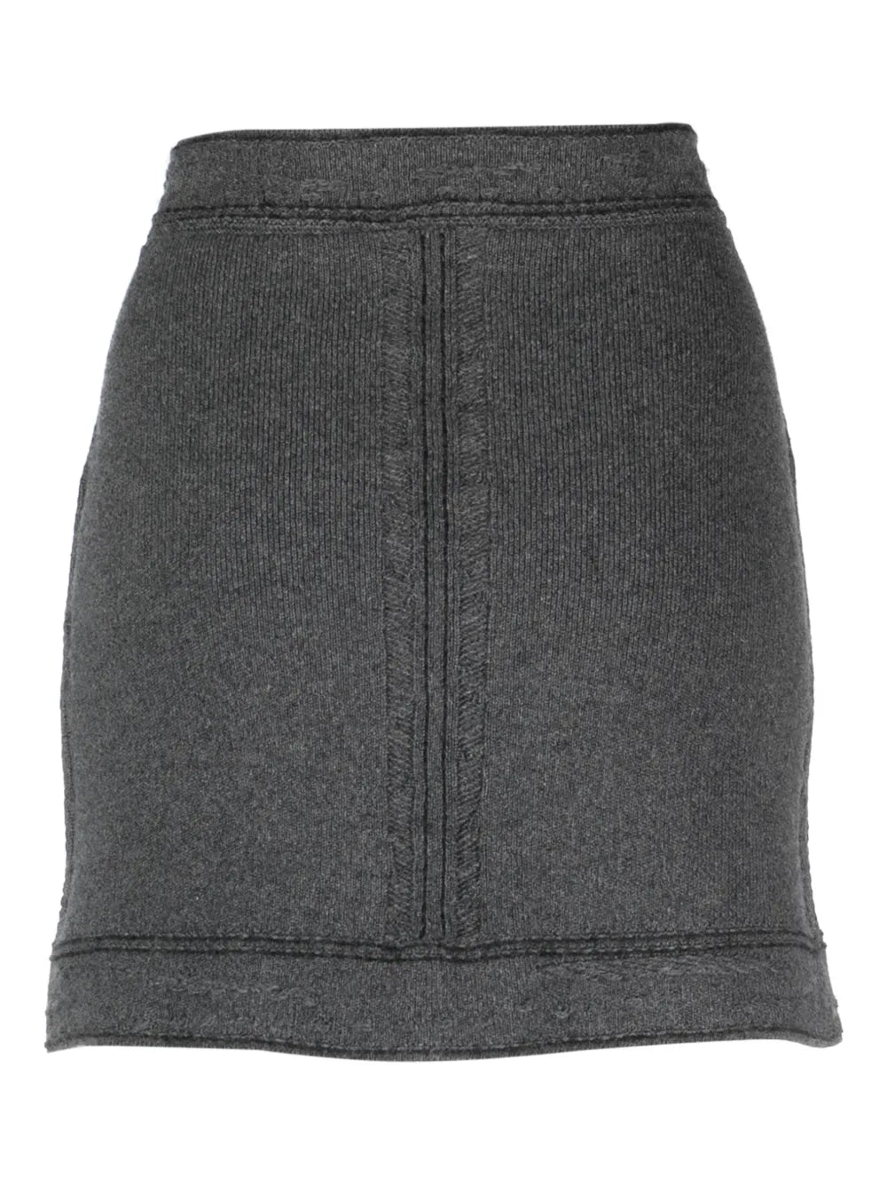Contrast-Stitch Mini Skirt