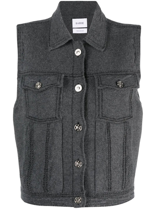 Knitted Sleeveless Jacket