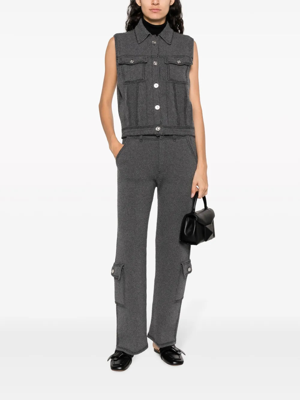 Knitted Sleeveless Jacket