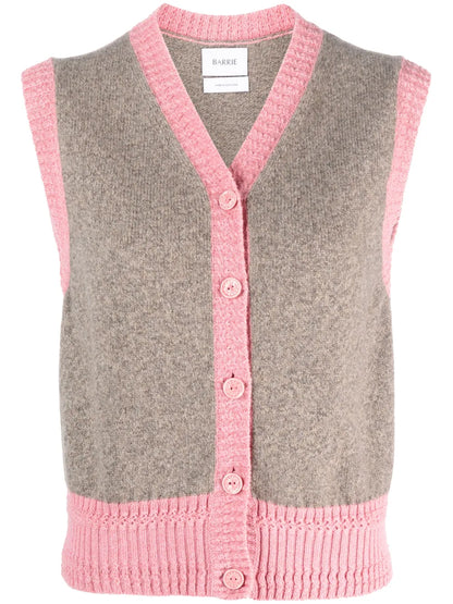 Sleeveless Cashmere Cardigan