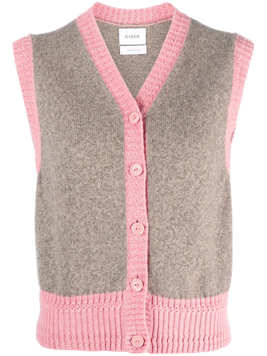 Sleeveless Cashmere Cardigan