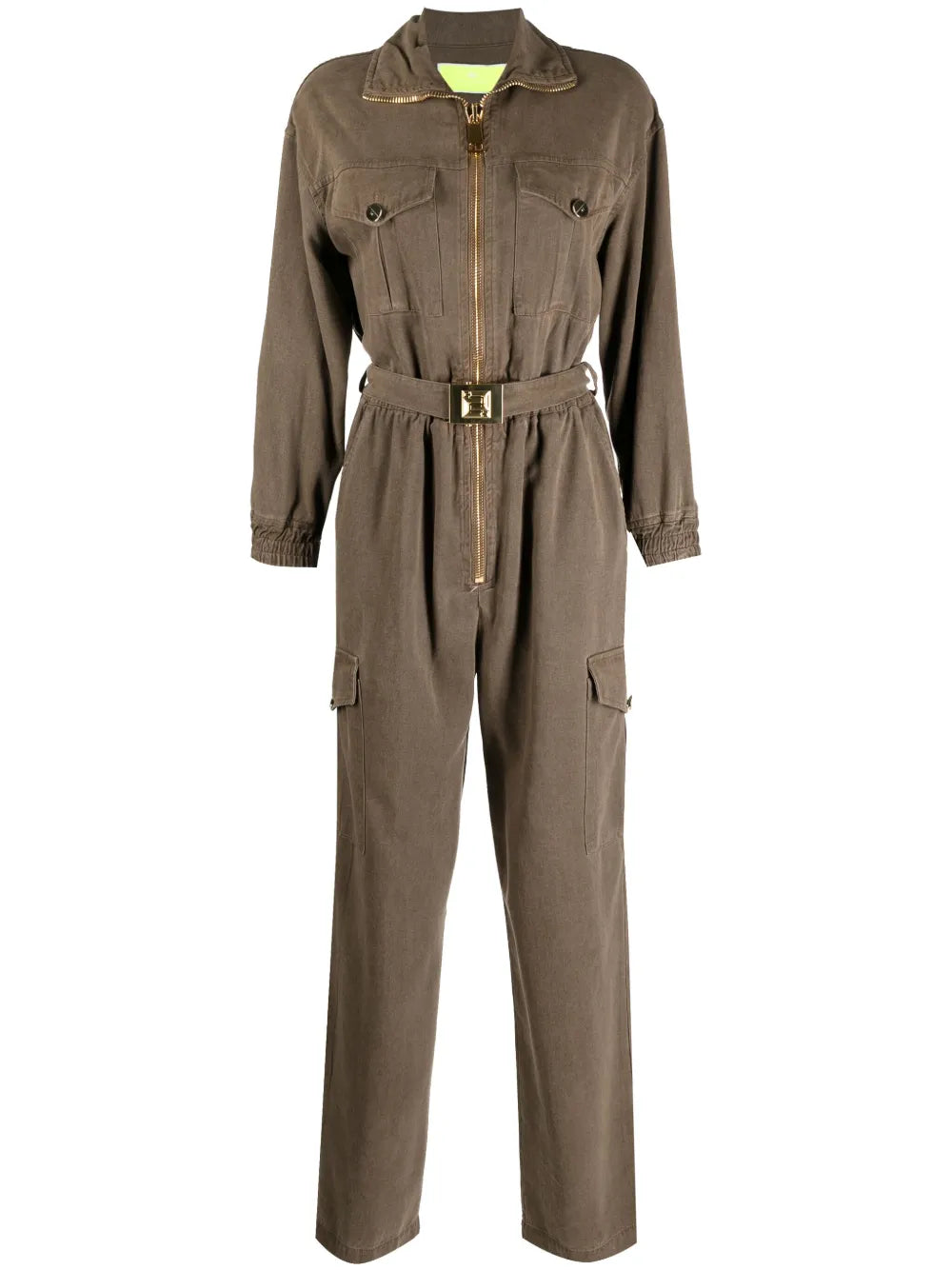 Logo-Plaque Belted Jumpsuit