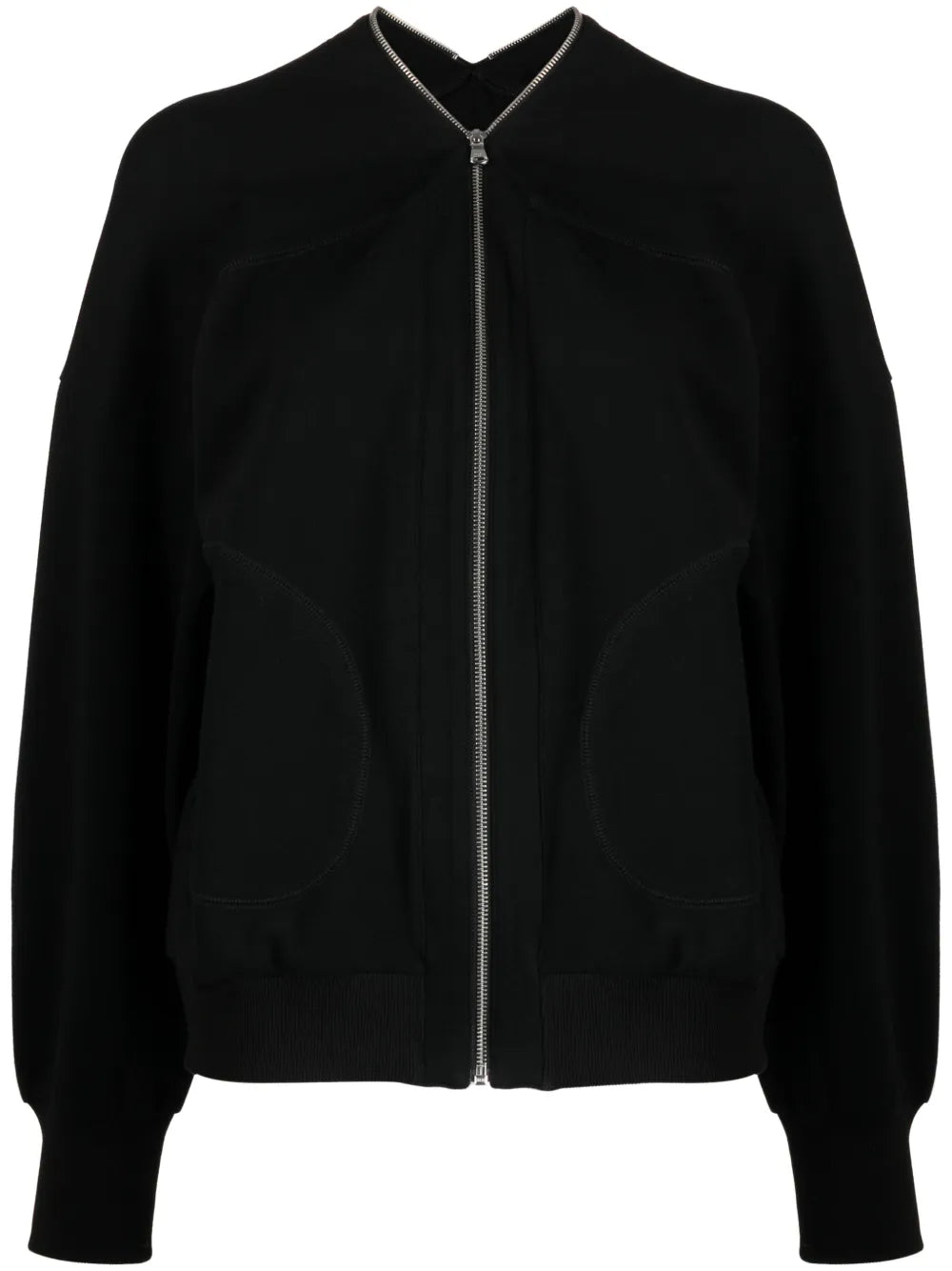 V-Neck Zip-Up Jacket
