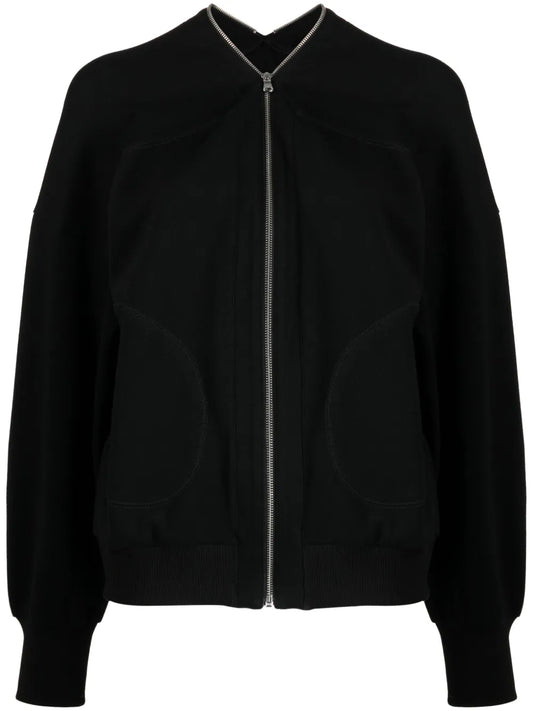V-Neck Zip-Up Jacket