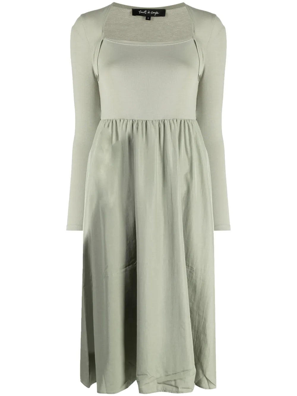 Panelled A-Line Midi Dress