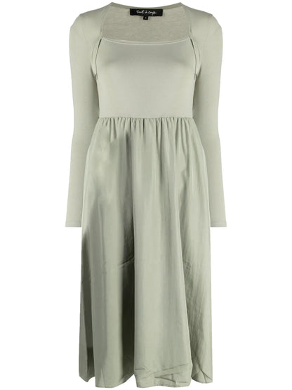 Panelled A-Line Midi Dress