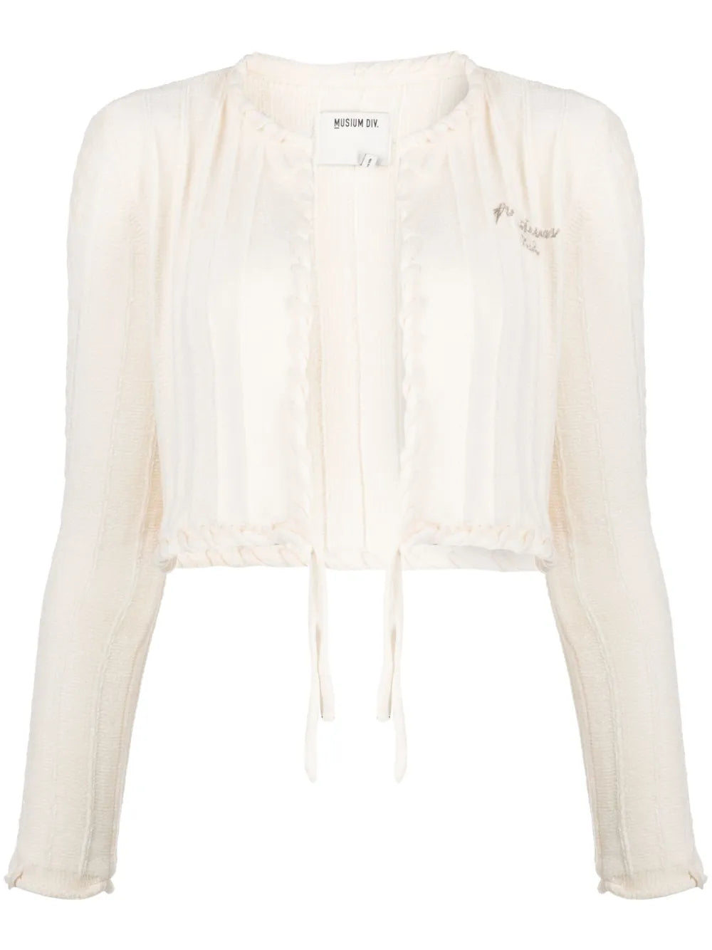Logo-Embroidered Ribbed Cardigan