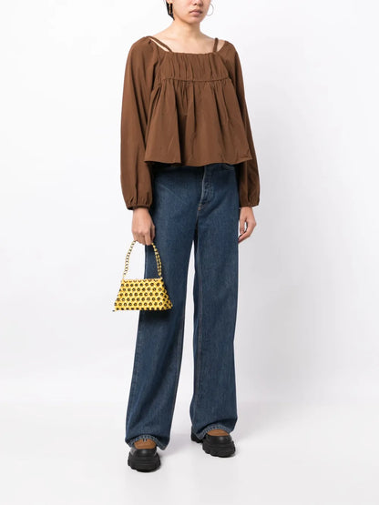 Flared-Hem Blouse