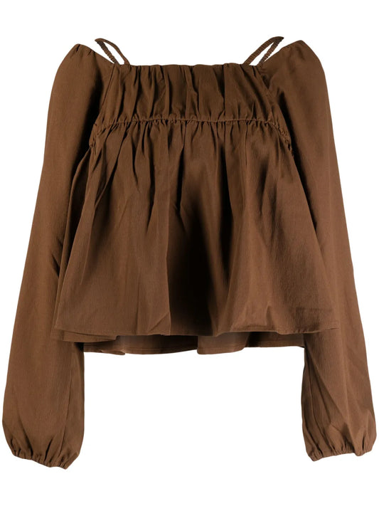 Flared-Hem Blouse