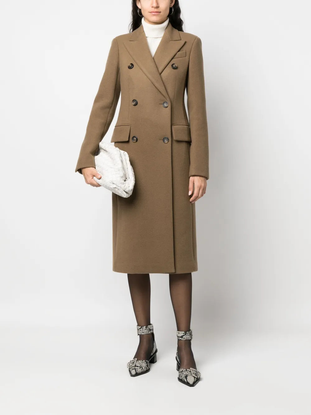 Double-Breasted Wool-Cashmere Coat