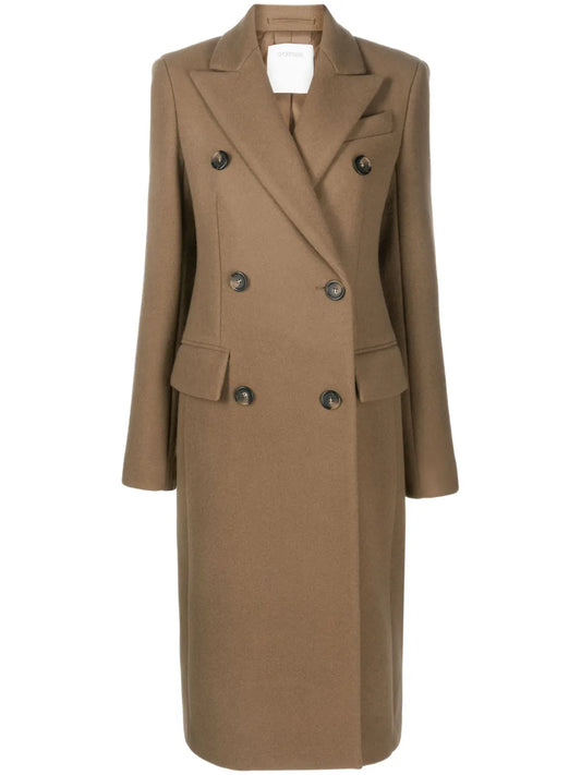 Double-Breasted Wool-Cashmere Coat