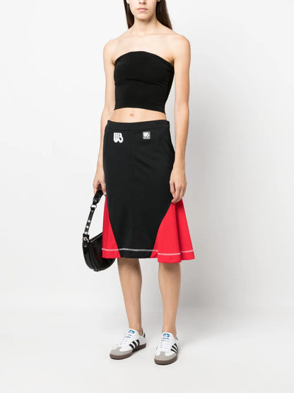 Colour-Block Midi Skirt