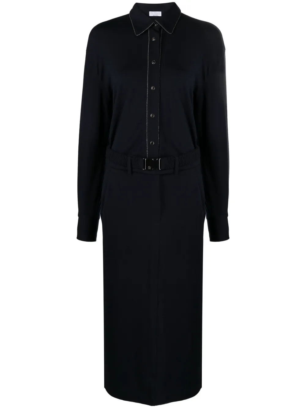 Monili Chain-Embellished Shirt Dress