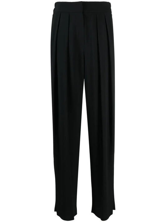 Box-Pleat Wide-Leg Trousers