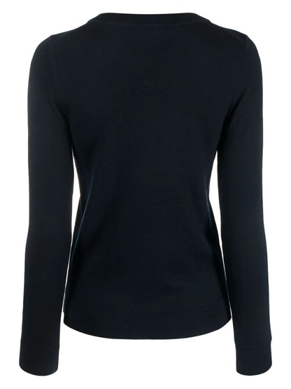 Long Slit-Sleeve Virgin Wool Jumper