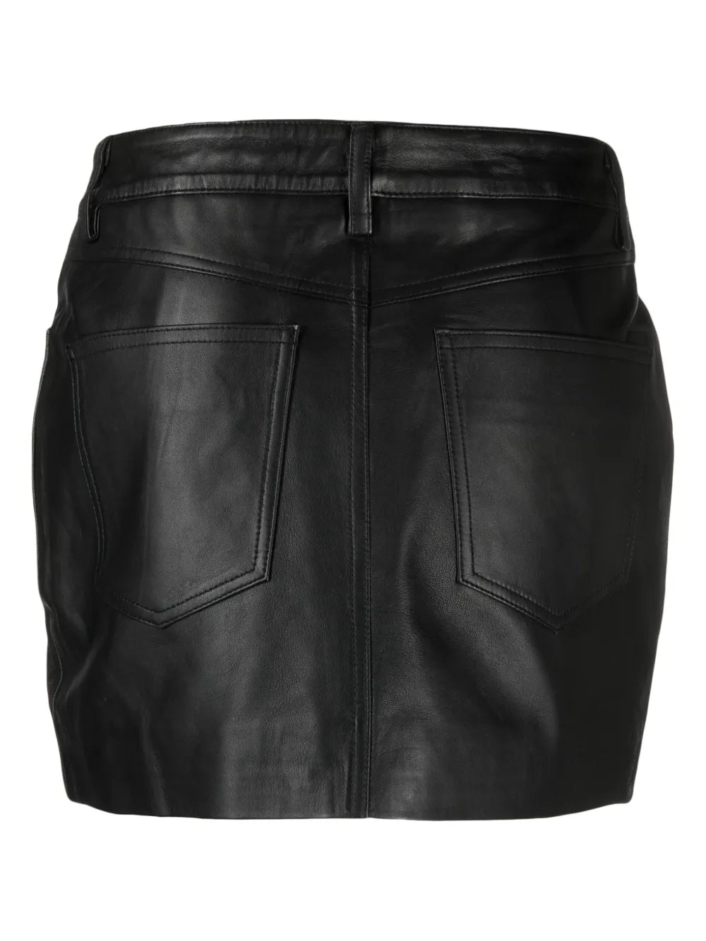 Leather Straight Miniskirt
