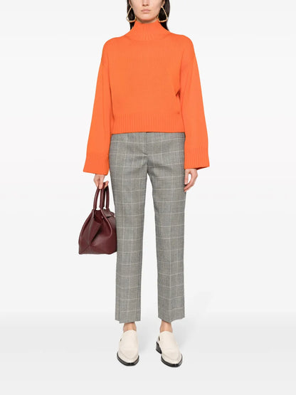 High-Neck Ribbed-Knit Jumper