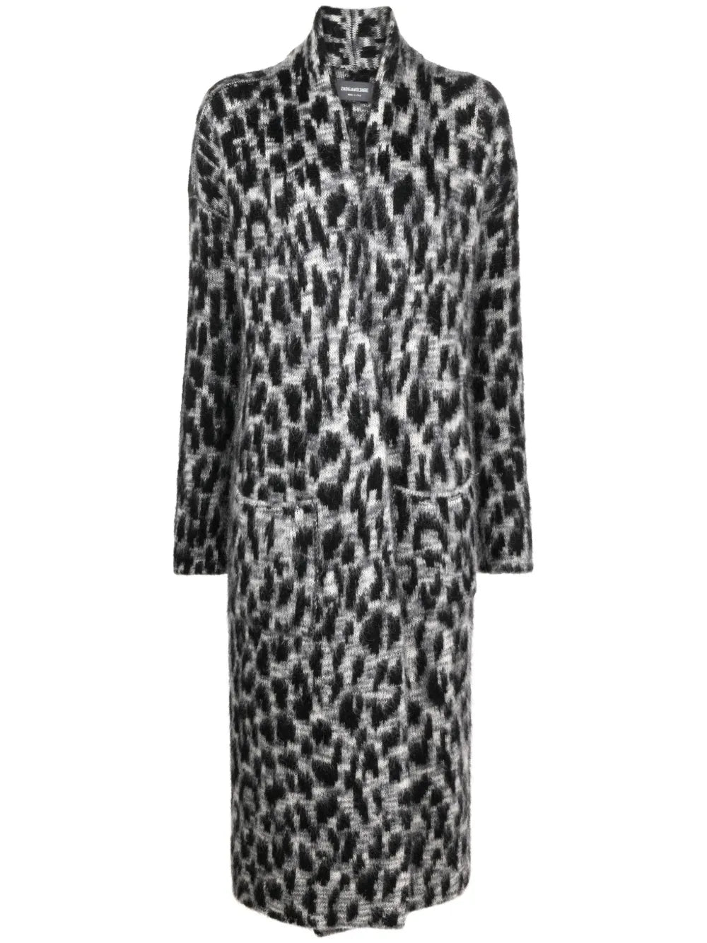 Leopard-Print Cardigan Coat