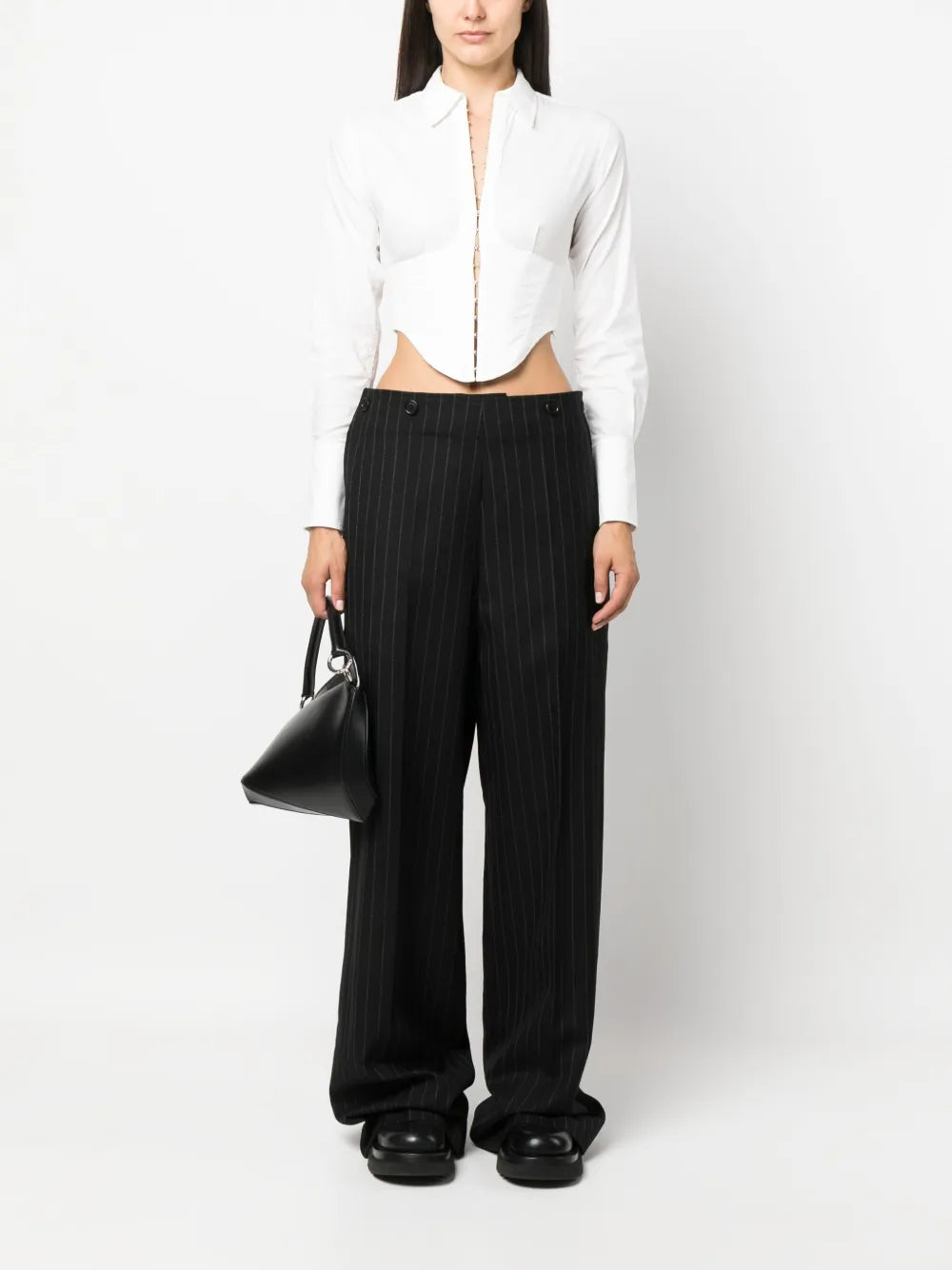 Wide-Leg Tailored Trousers