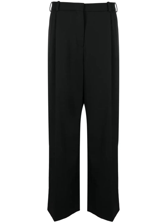 Pleated Wide-Leg Trousers