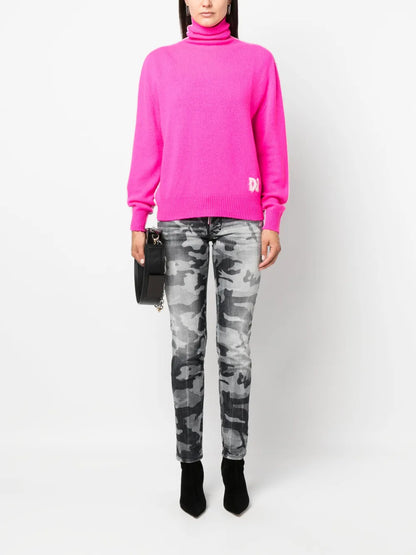 Camouflage-Print Skinny Jeans