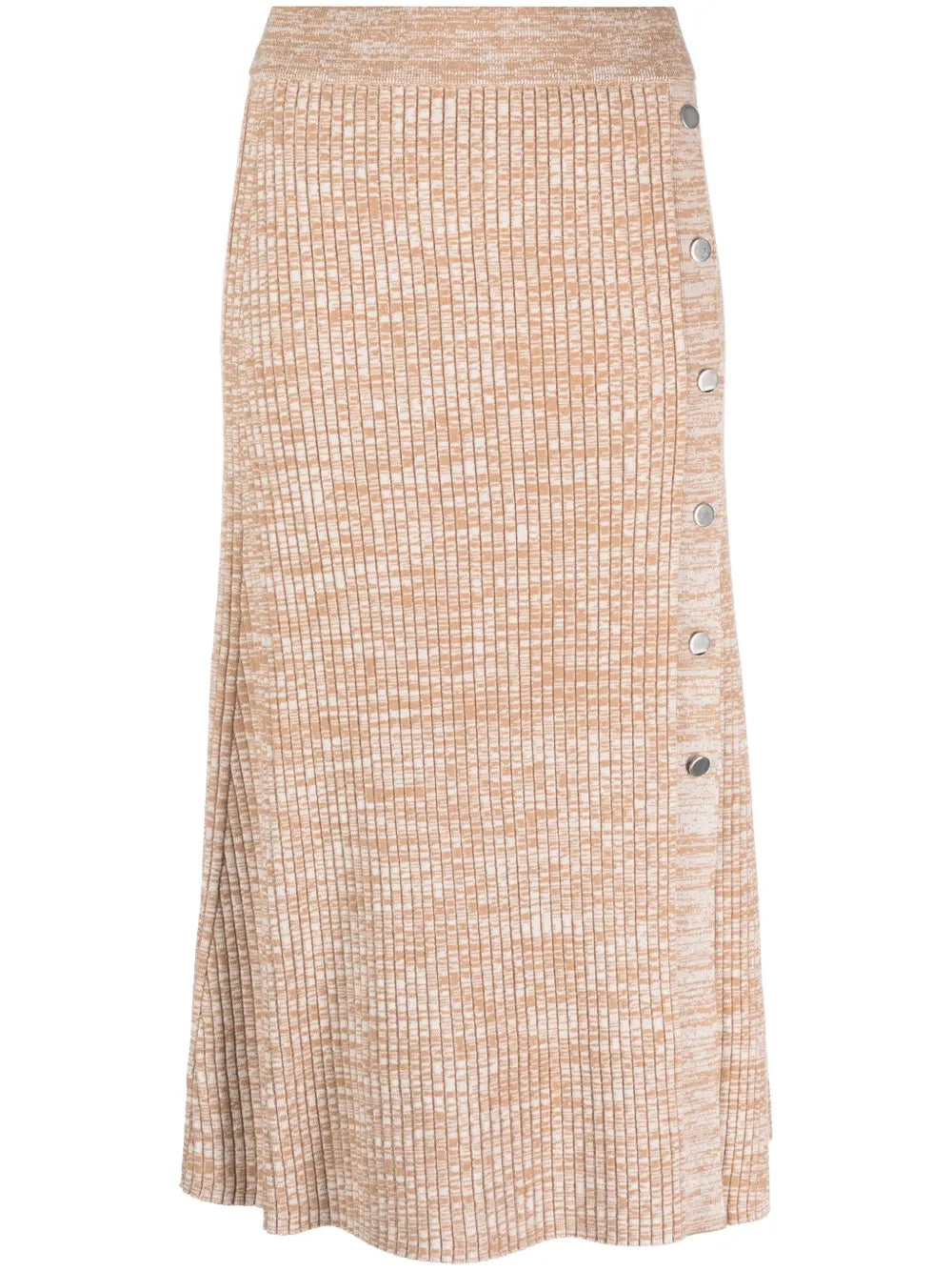 High-Waisted Button-Up Midi Skirt