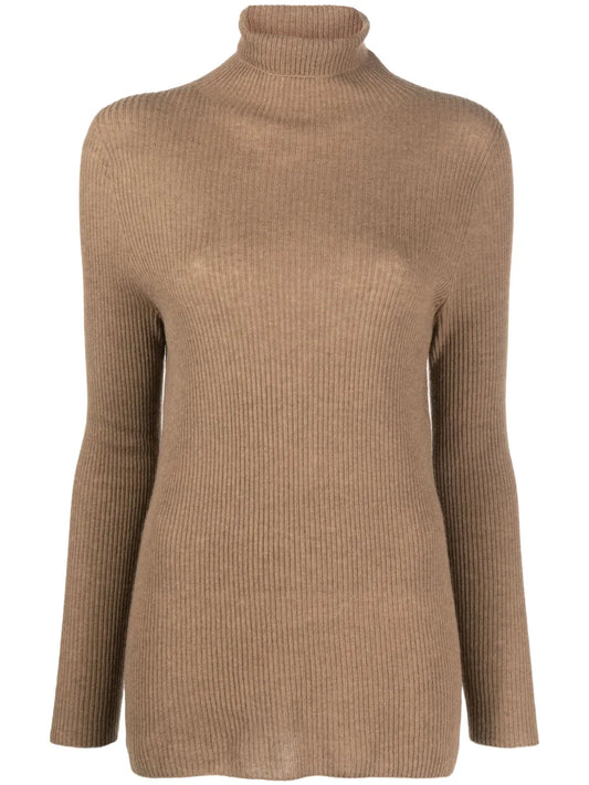 Roll-Neck Ribbed-Knit Jumper