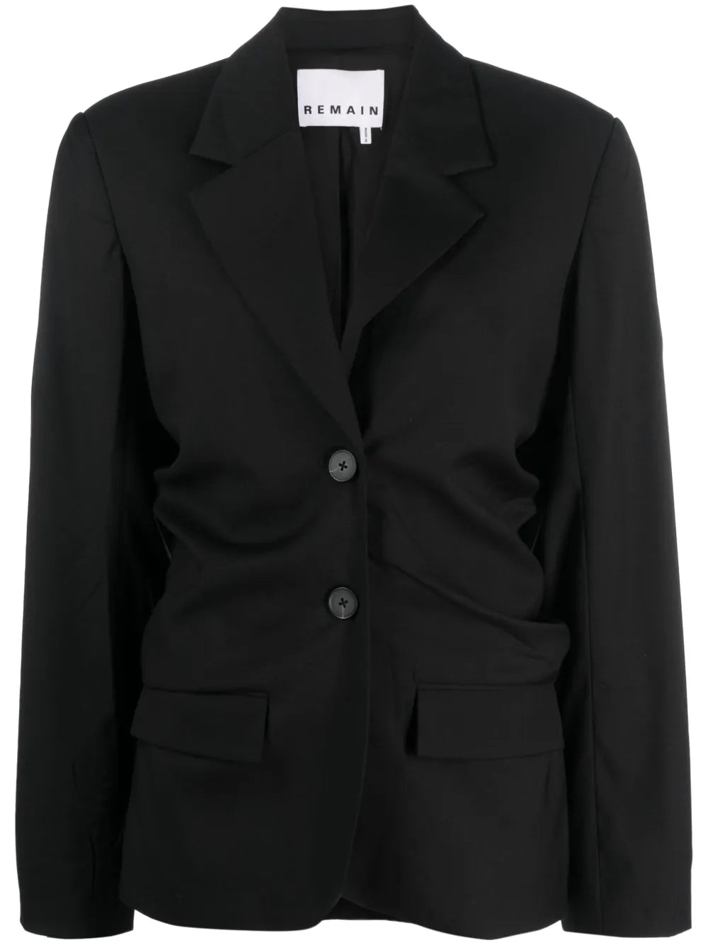 Ruched Single Breasted Blazer