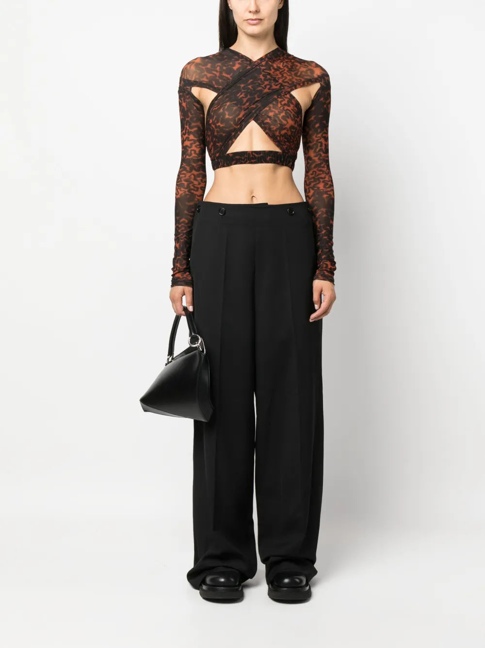Wide-Leg Tailored Trousers