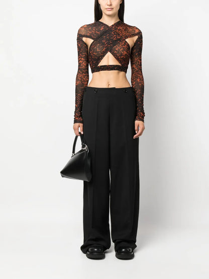 Wide-Leg Tailored Trousers