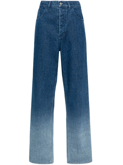Gradient-Effect Mid-Rise Boyfriend Jeans