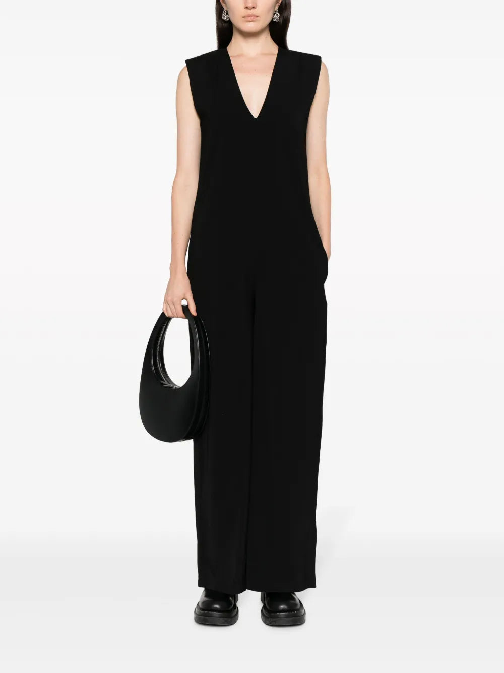 V-Neck Sleeveless Jumpsuit
