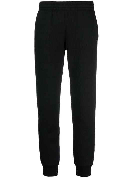 Flocked-Logo Elasticated-Waist Track Pants