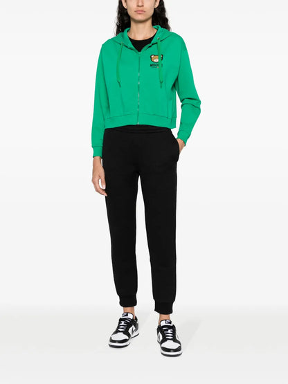 Flocked-Logo Elasticated-Waist Track Pants