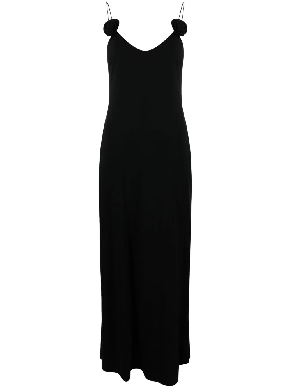 Floral-Appliqué Maxi Dress