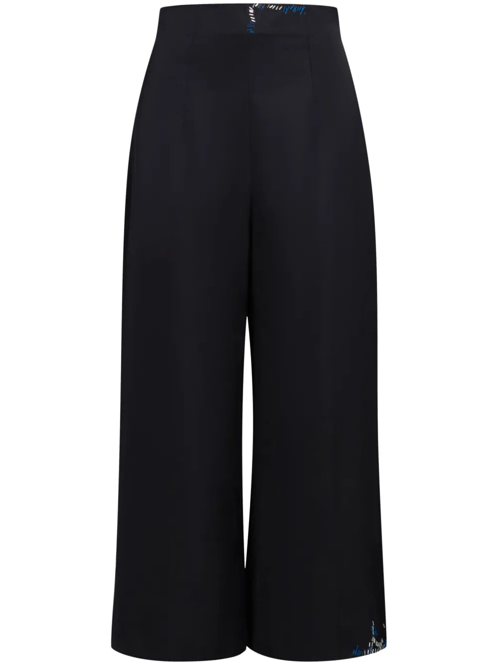 Decorative-Stitching Cropped Trousers