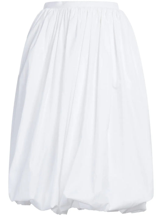 Puffball-Hem Midi Skirt