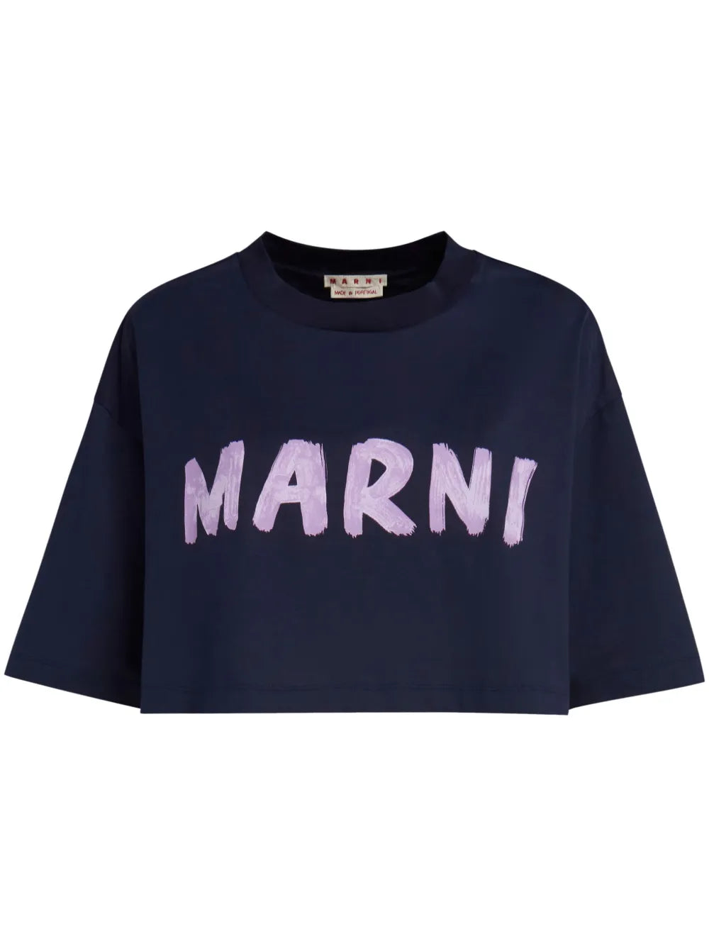 Logo-Print Cropped Cotton T-Shirt