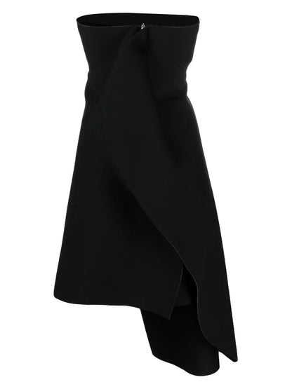 Strapless Asymmetric Layered Dress