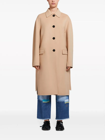 Belted Virgin Wool-Blend Coat