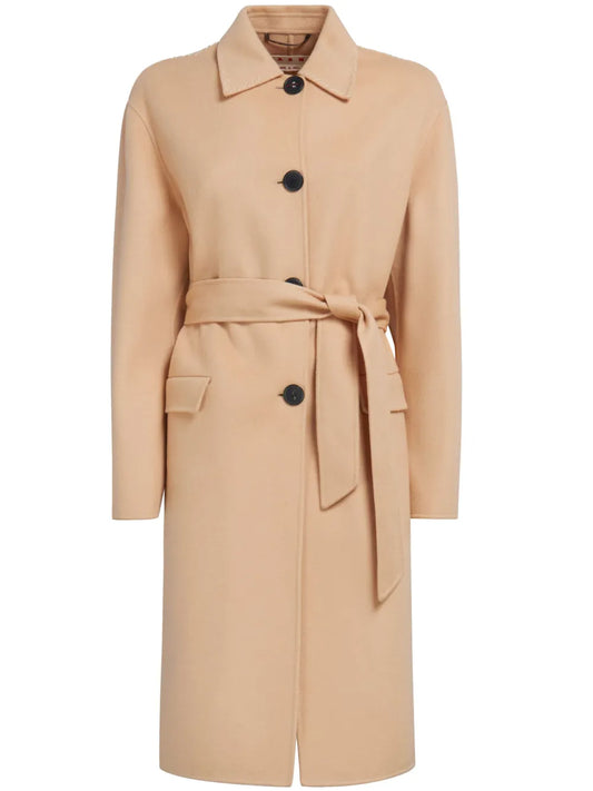 Belted Virgin Wool-Blend Coat