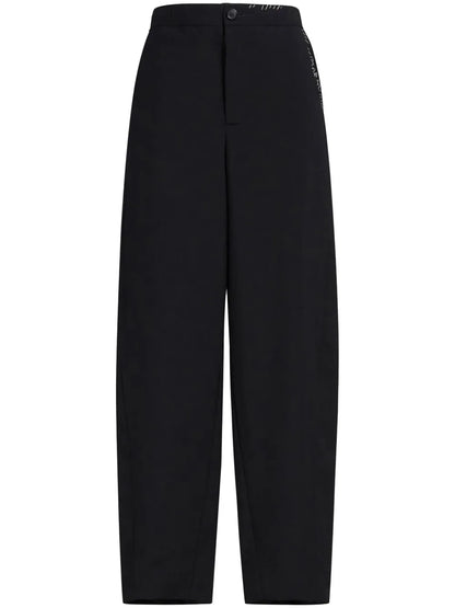 Logo-Embroidered Tapered Trousers