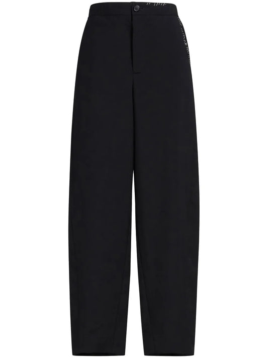 Logo-Embroidered Tapered Trousers