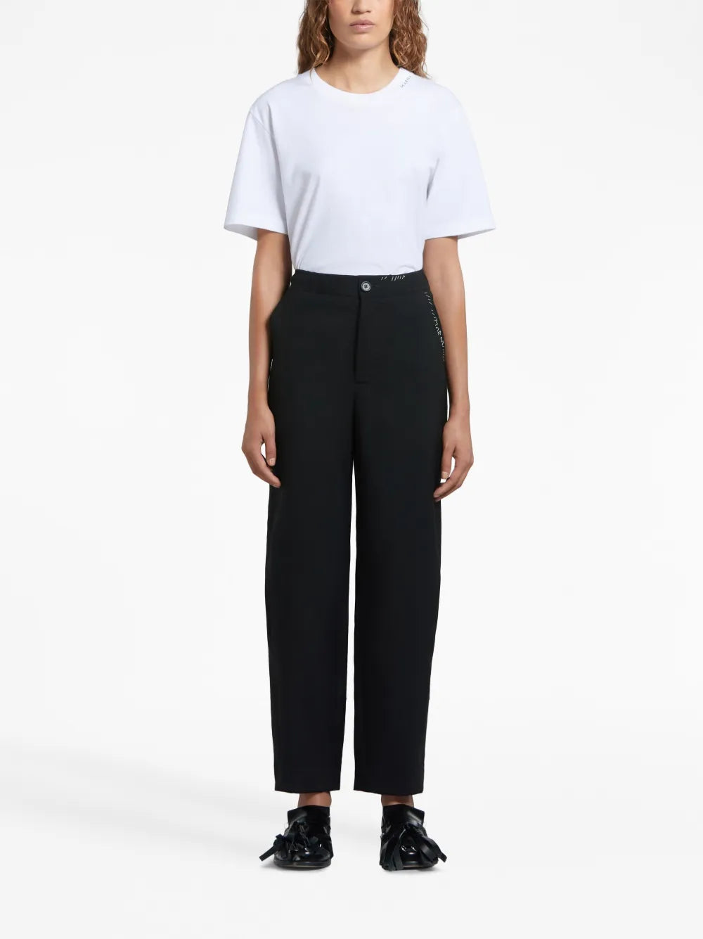 Logo-Embroidered Tapered Trousers