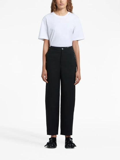 Logo-Embroidered Tapered Trousers