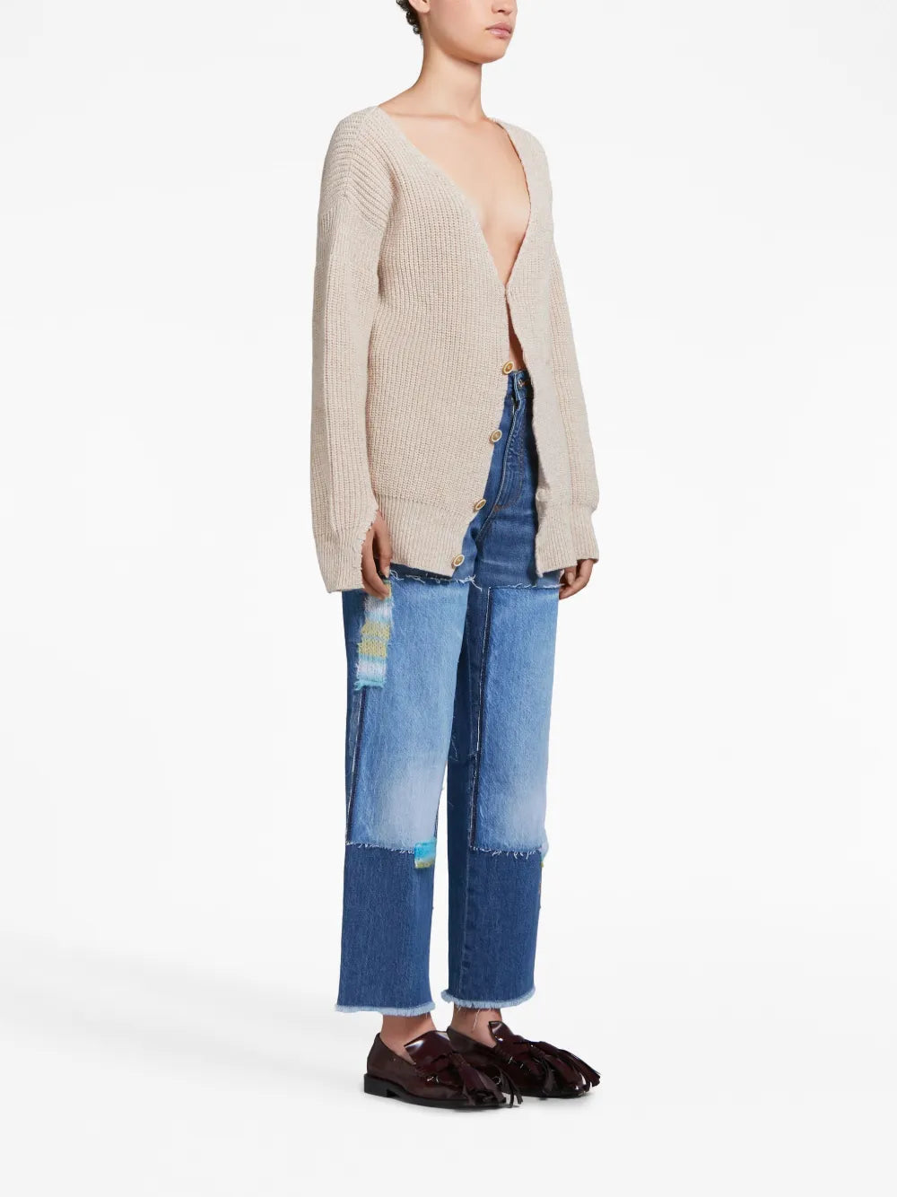 V-Neck Virgin-Wool Cardigan
