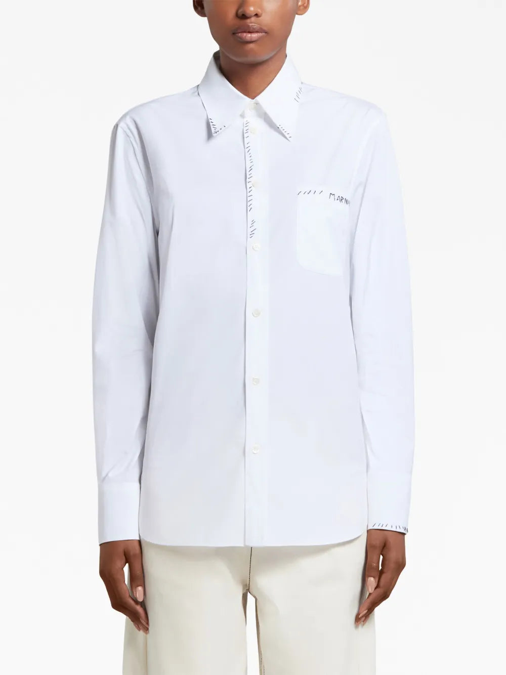 Logo-Embroidered Cotton Shirt